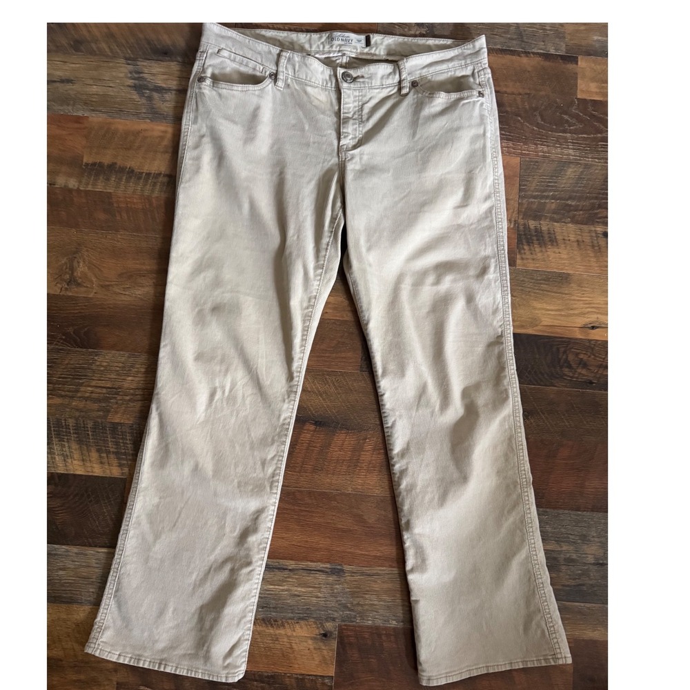 Old Navy Women‎ Beige Corduroy Size 14 Regular Pants